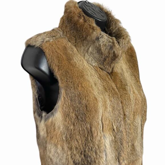 MICHAEL KORS AUTHENTIC RABBIT FUR VEST COZY LUXURY FALL WINTER SIZE S VGUC - Picture 2 of 9